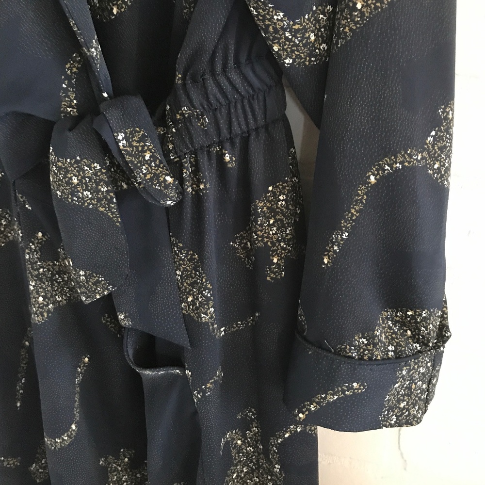Addition Elle - Navy Leopard Print Jumpsuit with pockets - Plus Size 20 - Picture 2 of 8